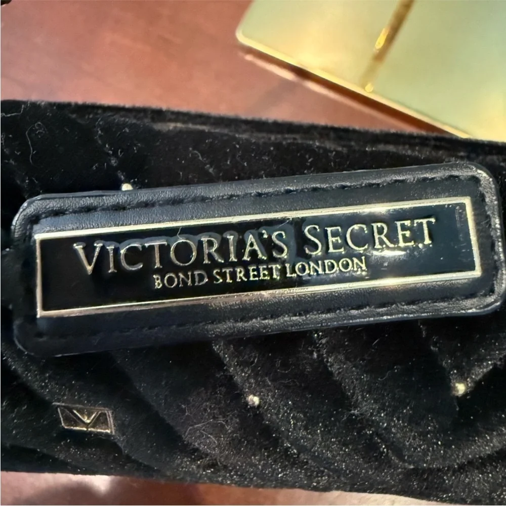 Victoria's Secret Black Velvet Clutch
